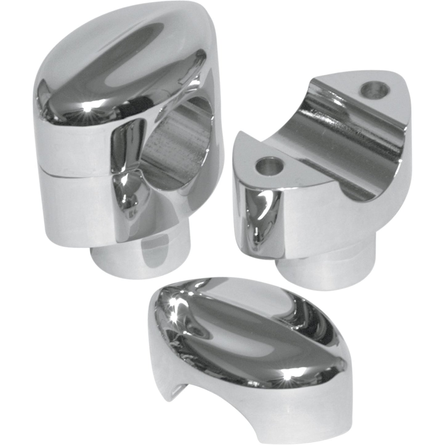 LA Choppers Chrome 1-1/2" Mohawk Risers for 1" Handlebars [MPN: LA-7401-01]_414771