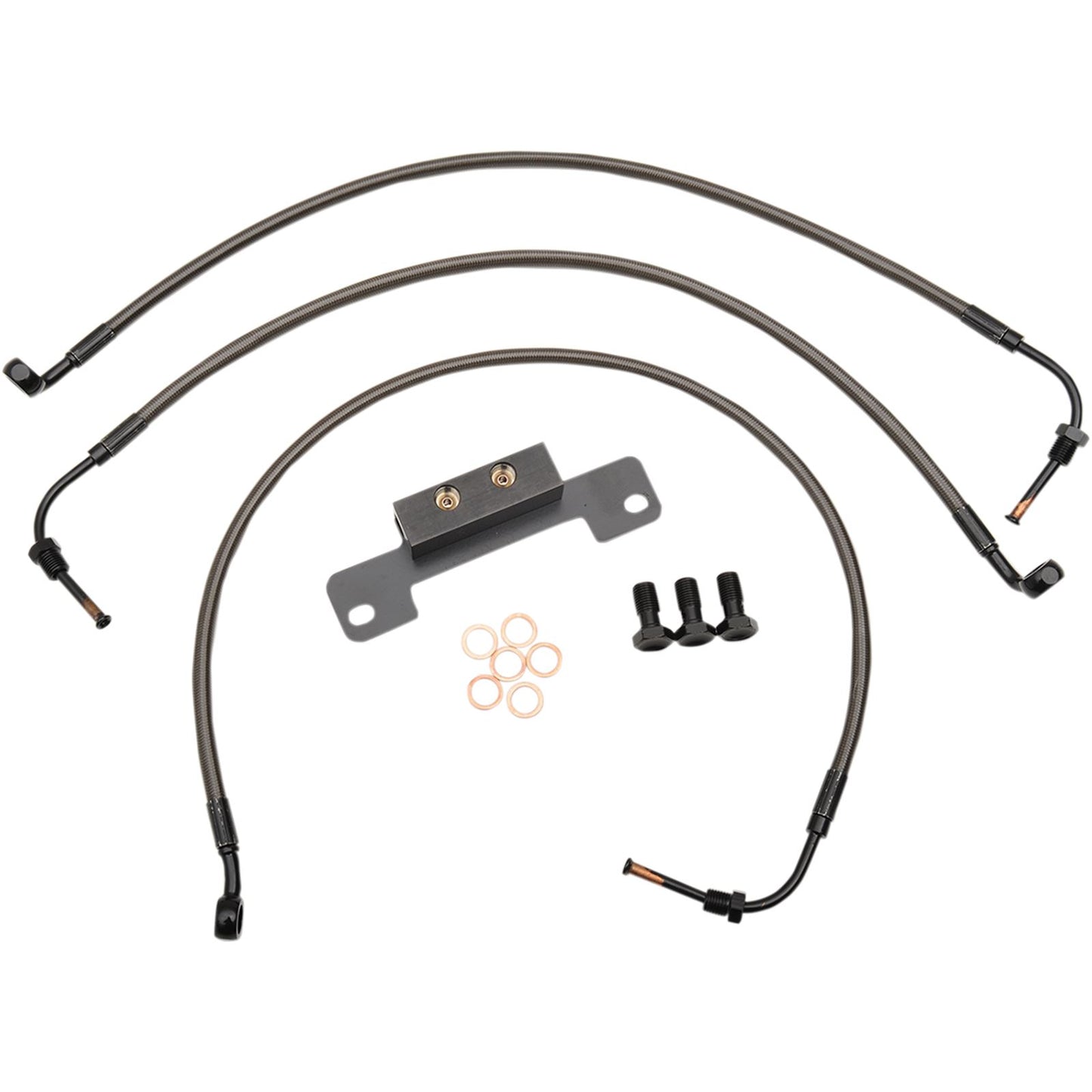 LA Choppers Midnight Brake Lines - Touring [MPN: LA-8011B13M]_416666