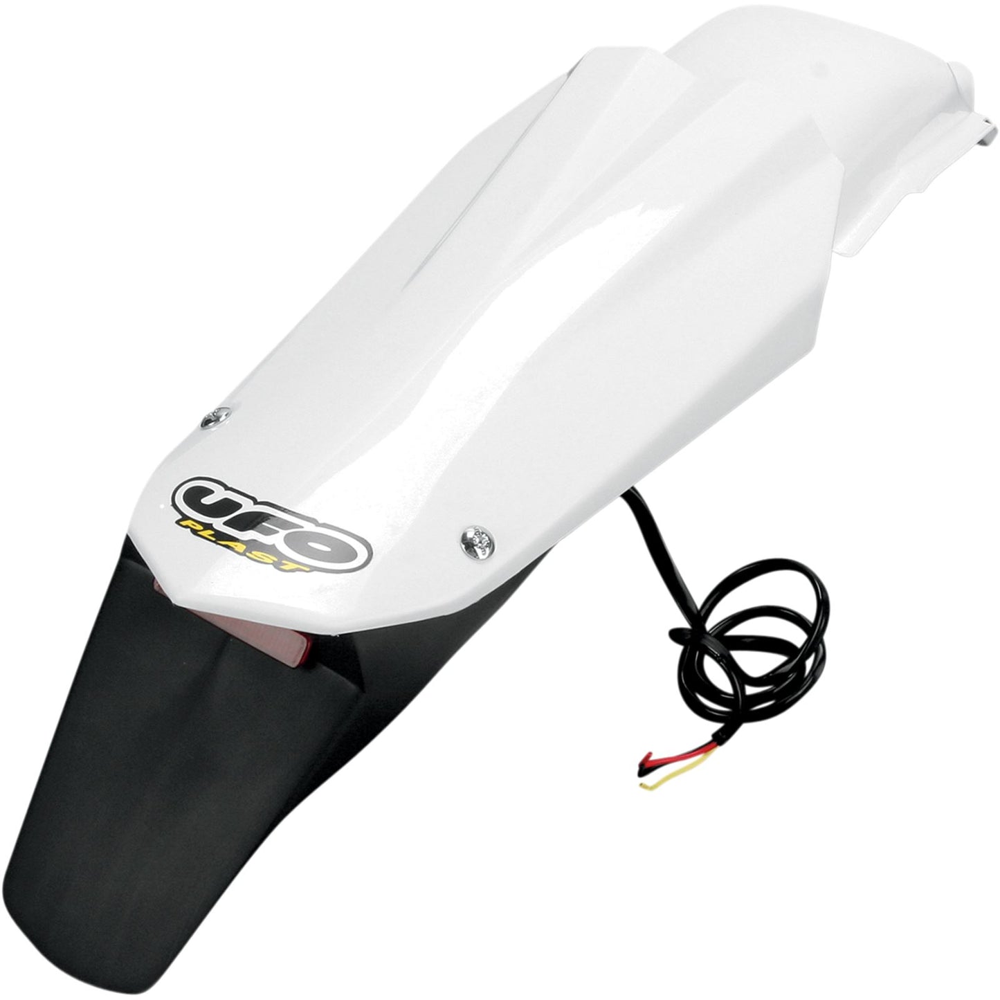 UFO Plastics Enduro Rear Fender with Light - White [MPN: HU03314-041]_487529