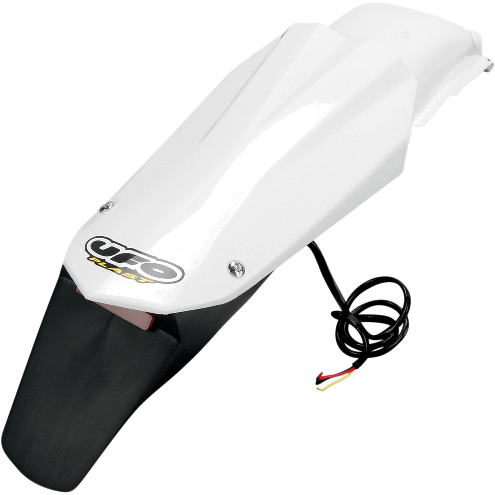 UFO Plastics Enduro Rear Fender with Light - White [MPN: HU03314-041]_487529