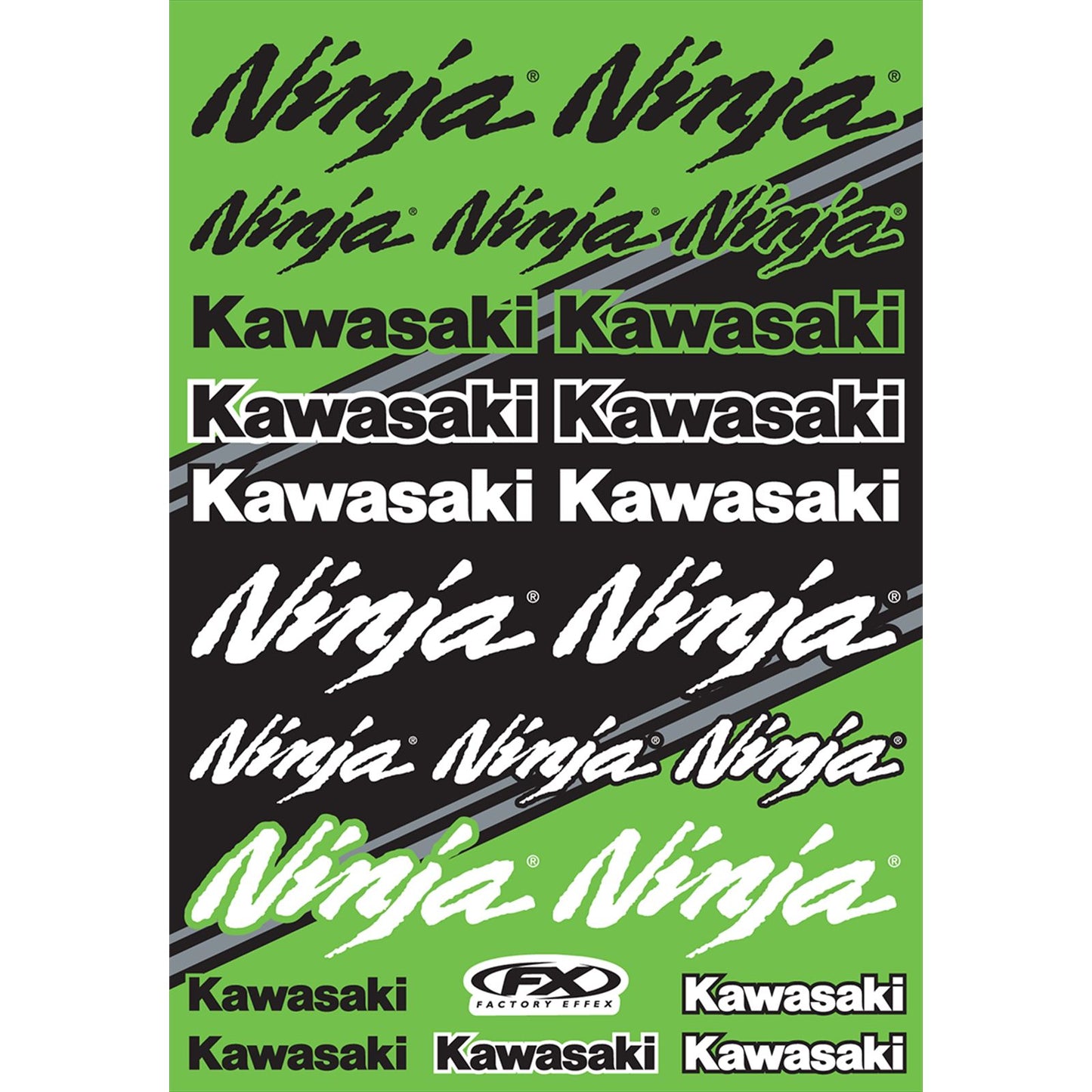 Factory Effex Decal Sheet - Kawasaki 22-68134_384875