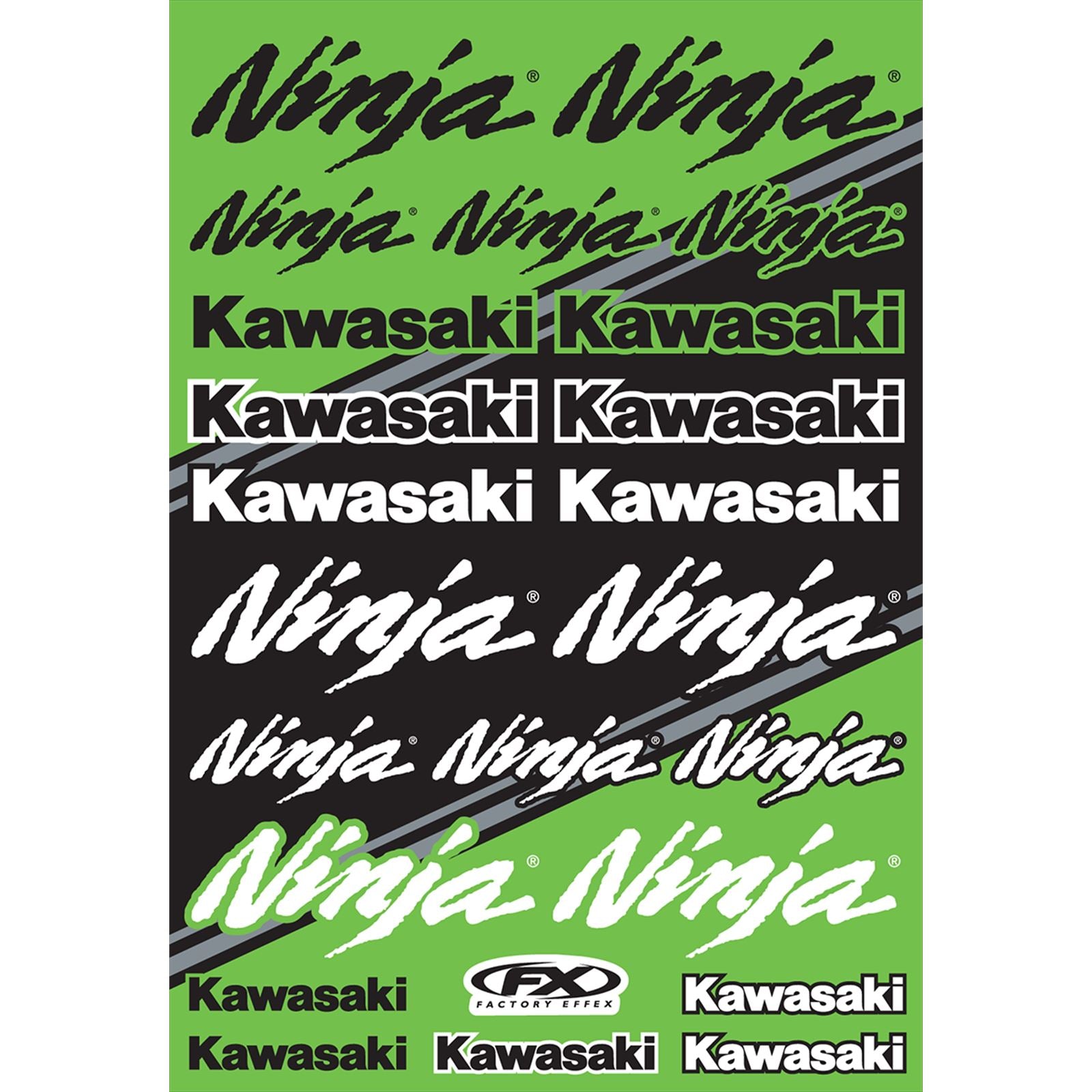 Factory Effex Decal Sheet - Kawasaki 22-68134_384875