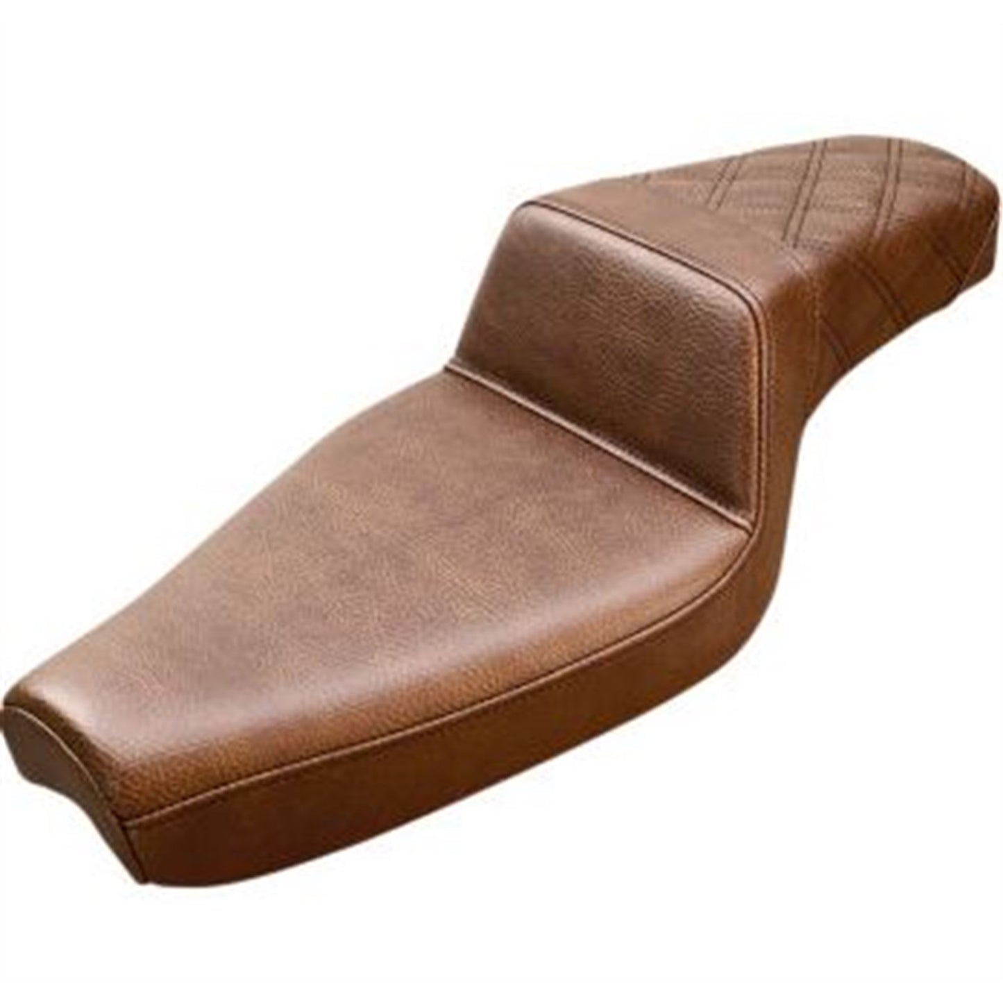 Saddlemen Step Up Seat Rear Lattice Stitched Brown - XL with 4.5 Gallon Tanks 807-03-173BR_639598