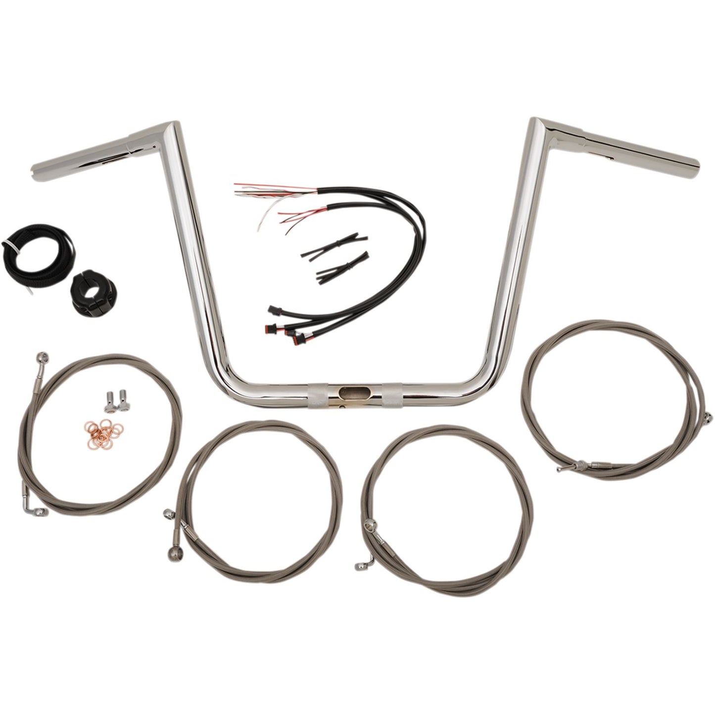 LA Choppers Chrome 10" '17 FLTR Handlebar and Cable Kit [MPN: LA-7312KT1-61]_414318