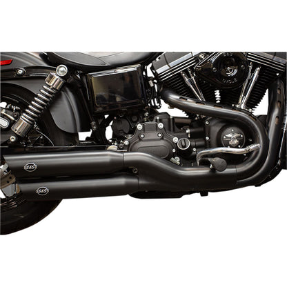 S&S Cycle Slash Cut Mufflers - Black - FXDF '08-'17 550-0724_470054