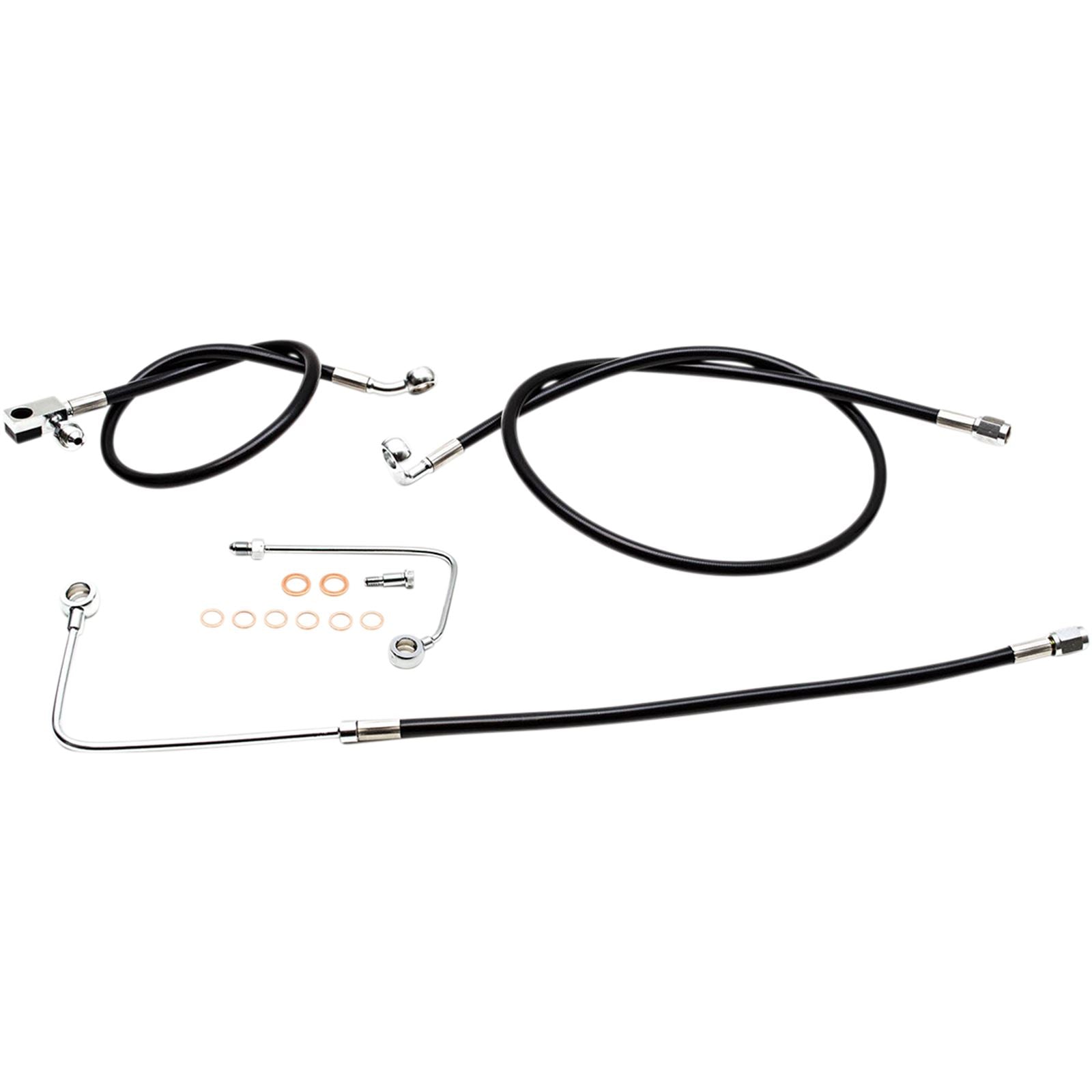 LA Choppers Brake Line - Black - 12-14 Softail ABS [MPN: LA-8151B13B]_416706