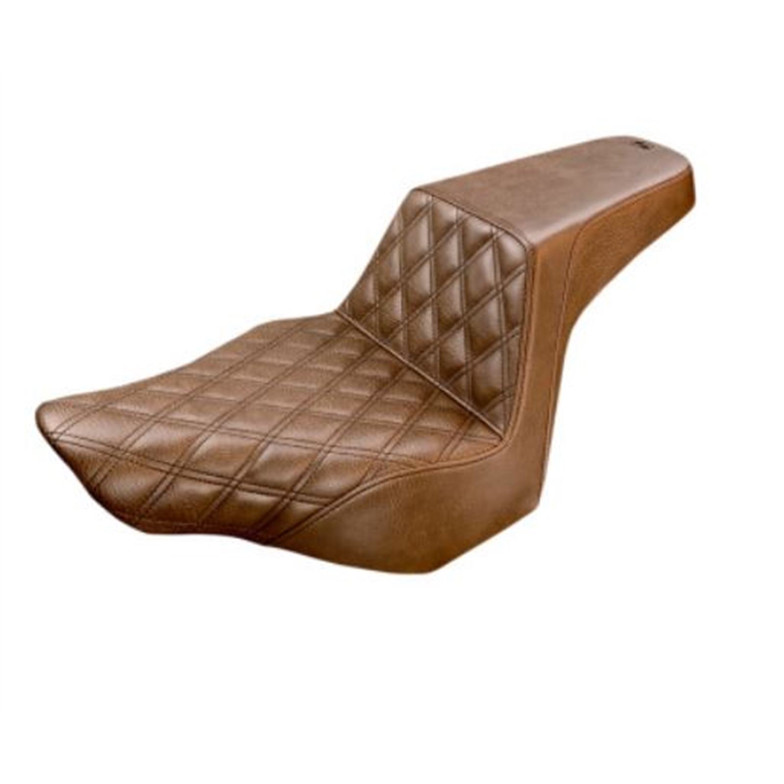 Saddlemen Step Up Seat - Driver Lattice Stitched - Brown - FXSB 813-27-172BR_639754