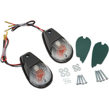 K&S Flush Mount Marker Lights - Carbon/Clear 25-8020_404987