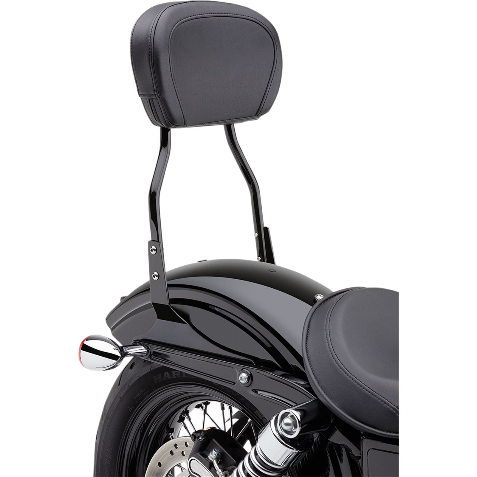 Cobra Round Sissy Bar - Short - Black - Dyna 602-1252B_361219