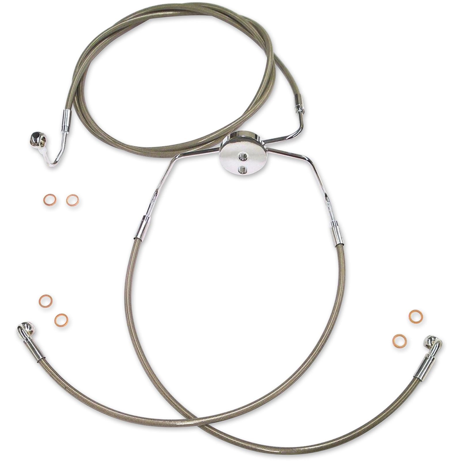 Magnum Lower Brake Line - Stainless/Chrome Fittings - Touring [MPN: SSC1110-00]_422766