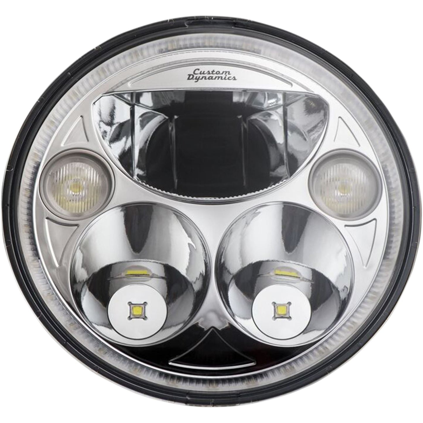 Custom Dynamics 7" TruBEAM® Headlamp - Chrome - Chief CDTB-7-I-C_367275