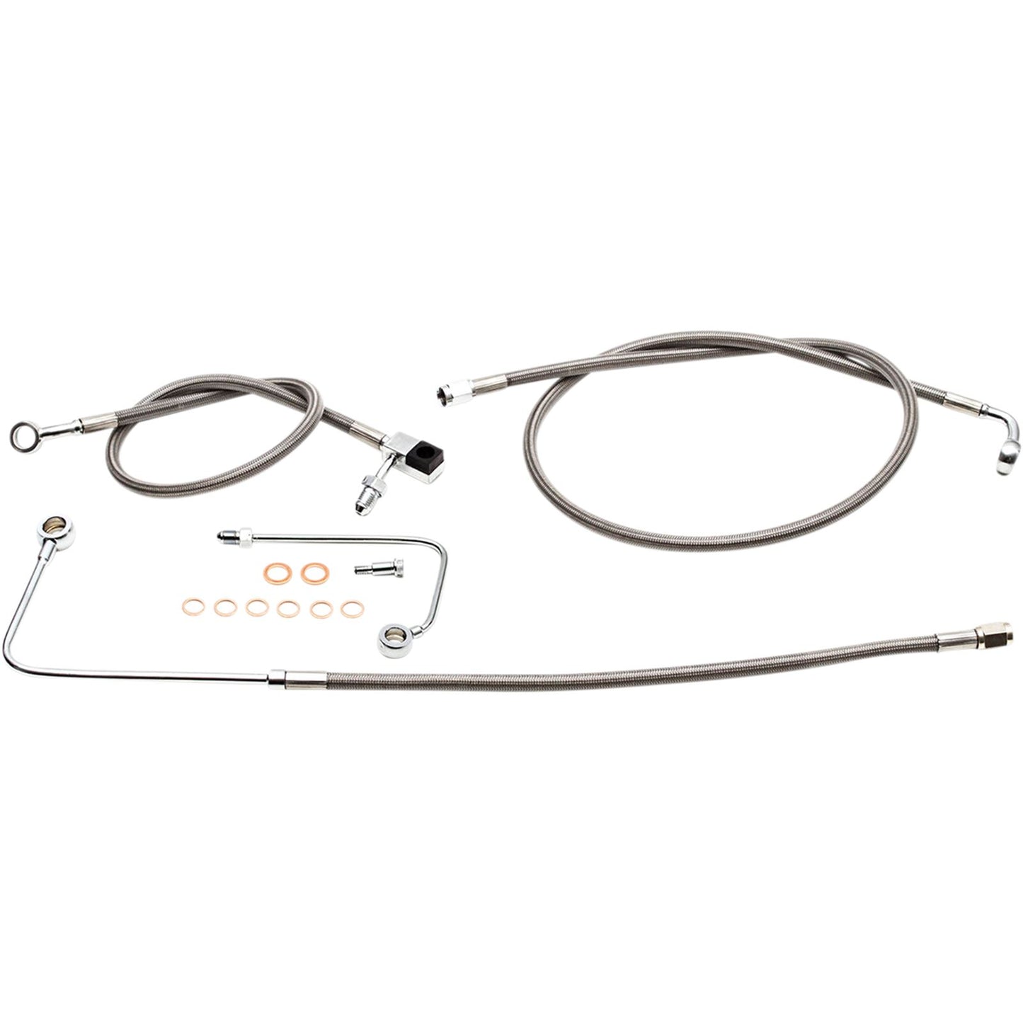 LA Choppers Stainless Steel Brake Lines - Softail ABS [MPN: LA-8151B13]_416705