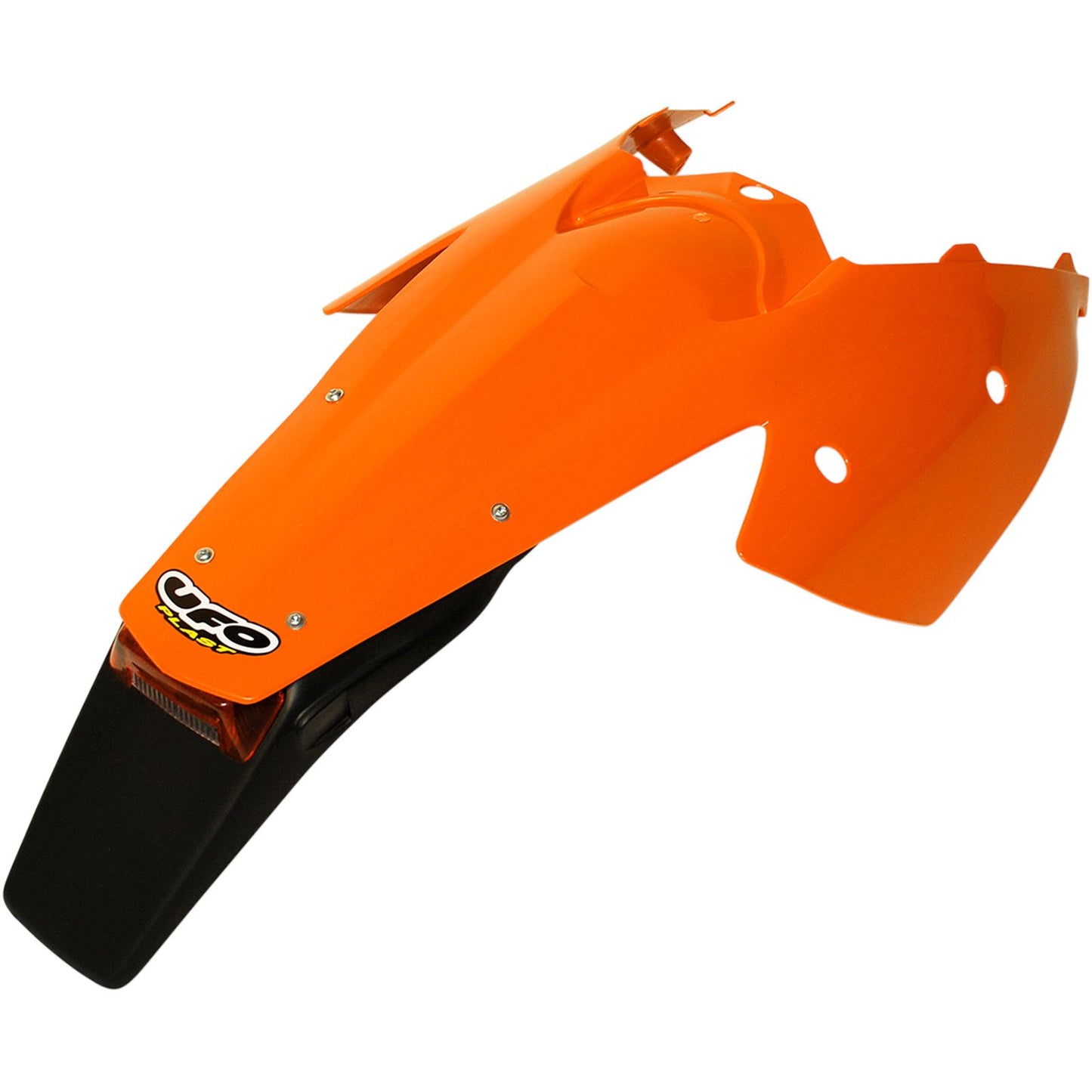 UFO Plastics Enduro Rear Fender with Light - '98-'20 for KTM Orange [MPN: KT03081-127]_487420