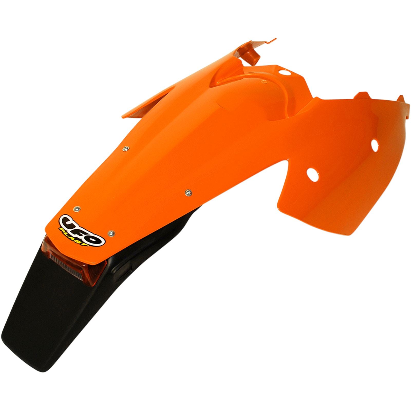 UFO Plastics Enduro Rear Fender with Light - '98-'20 for KTM Orange [MPN: KT03081-127]_487420