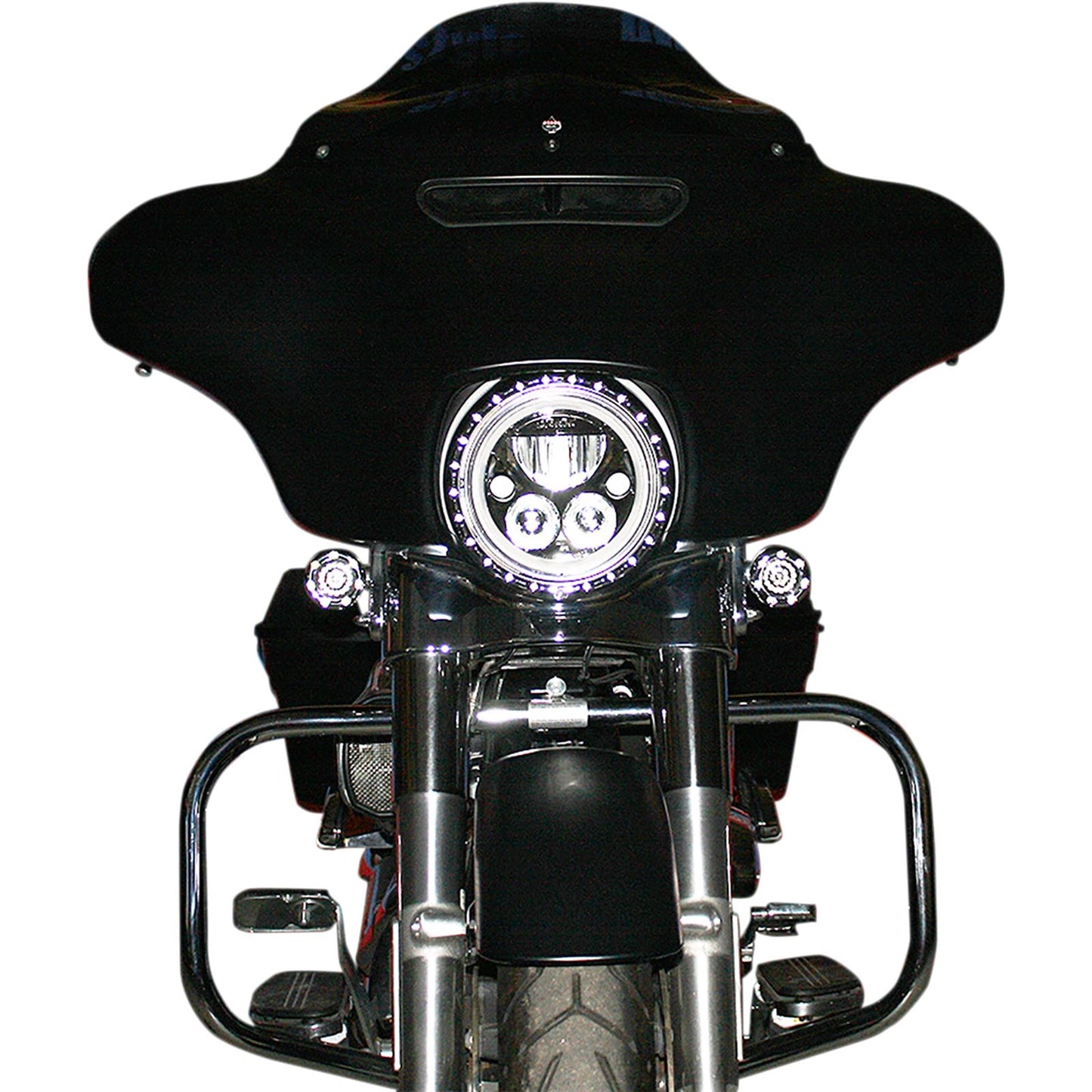 Custom Dynamics Halo Headlight Trim Ring - FLHT '06-'13 - Black CDTB-7TR-2B_367246