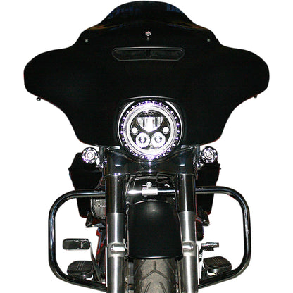 Custom Dynamics Halo Headlight Trim Ring - FLHT '06-'13 - Black CDTB-7TR-2B_367246