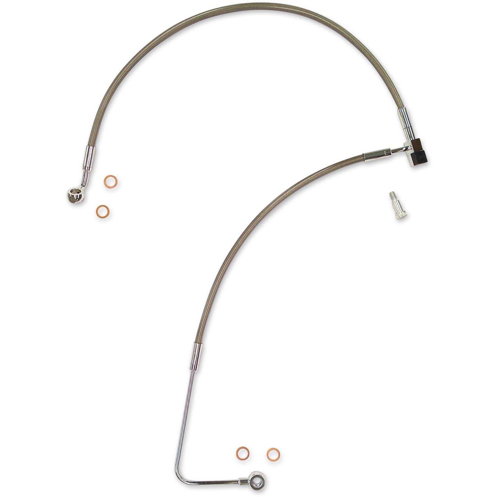 Magnum Lower Brake Line - Stainless/Chrome Fittings - Softail [MPN: SSC1101-00]_422764