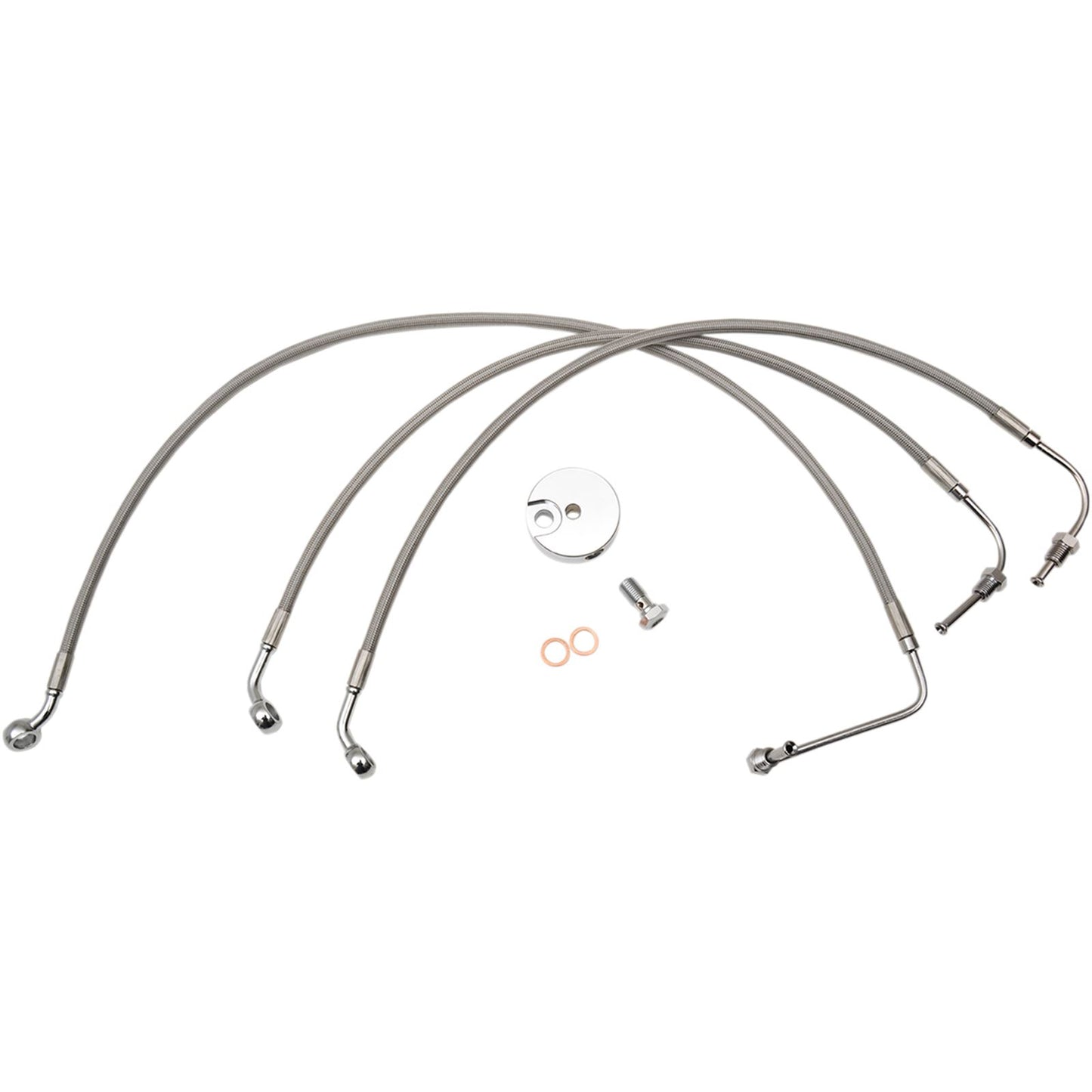 LA Choppers Stainless Steel Brake Lines - Touring [MPN: LA-8010B19]_416483
