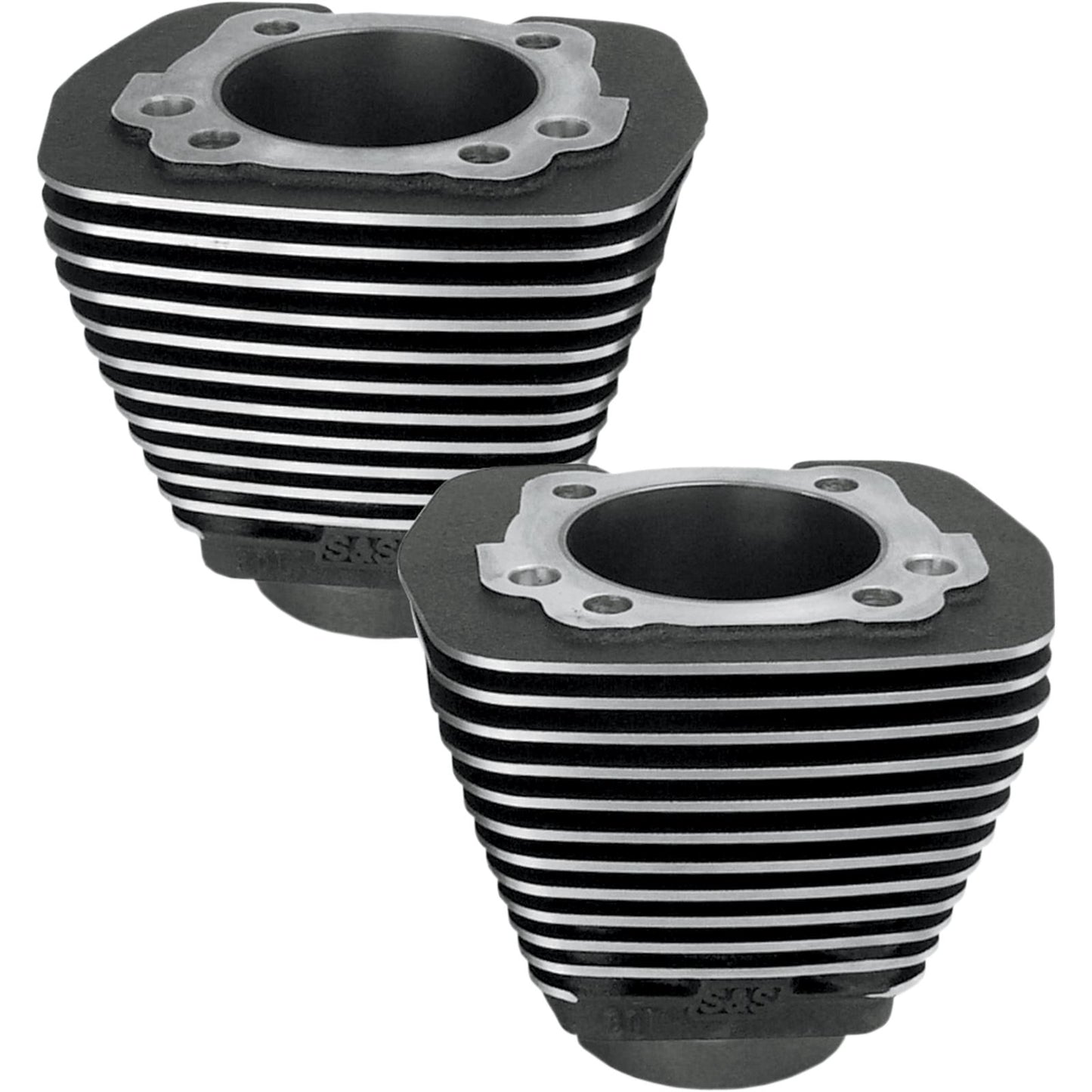 S&S Cycle Evolution-Style Aluminum Cylinders - Black - Pair 91-7710_469450