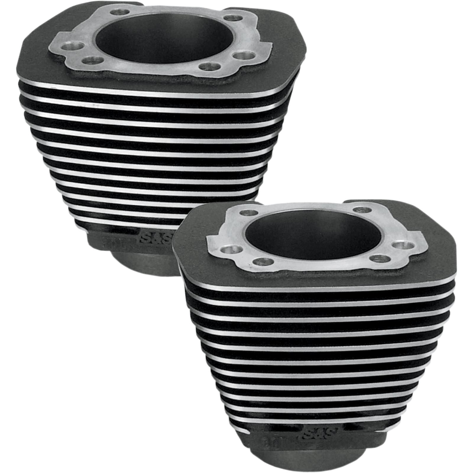 S&S Cycle Evolution-Style Aluminum Cylinders - Black - Pair 91-7710_469450