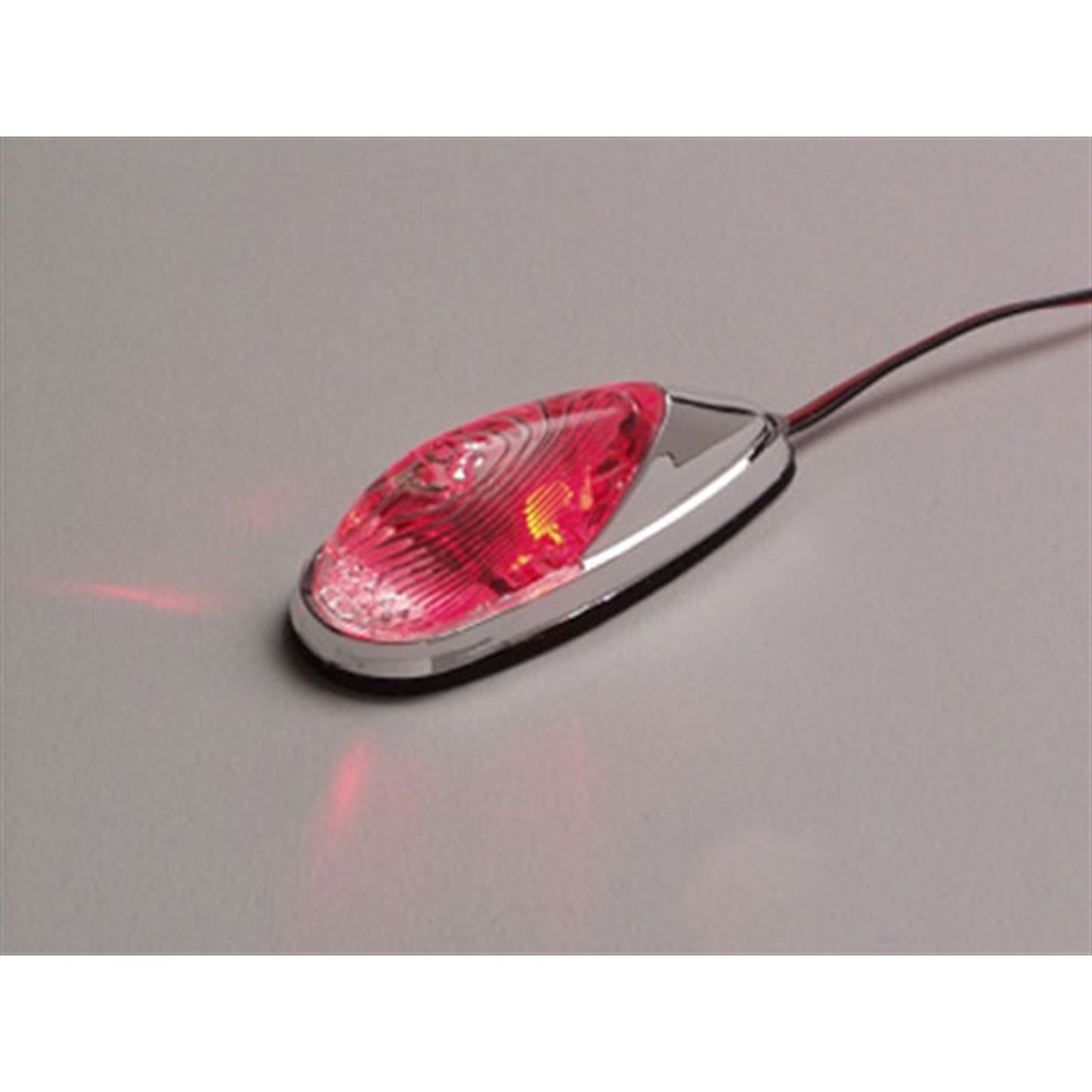 K&S Flush-Mount Mini Marker Lights - Chrome Red 25-9501B_598435