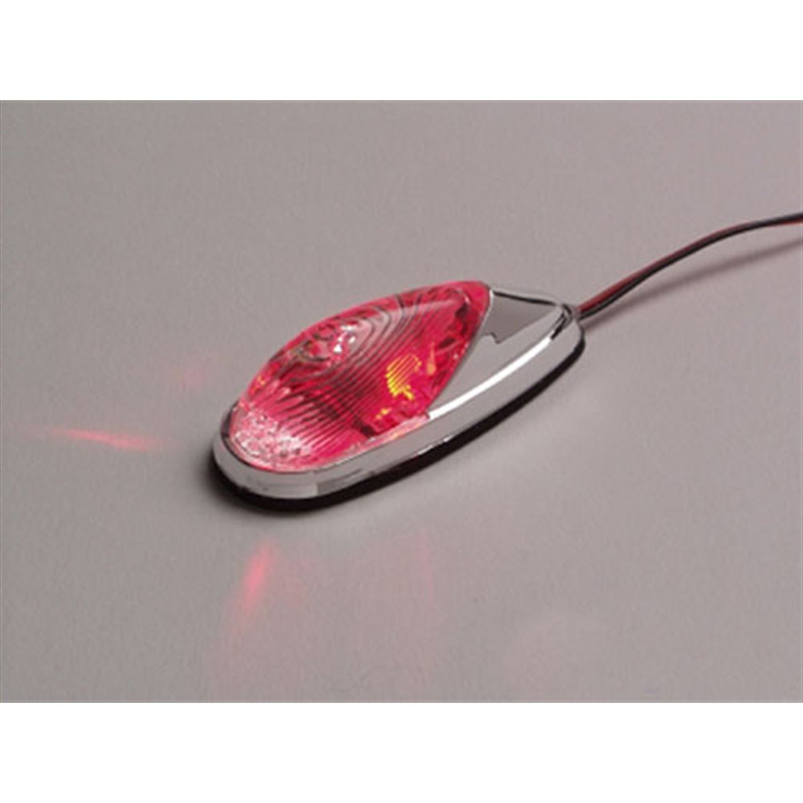 K&S Flush-Mount Mini Marker Lights - Chrome Red 25-9501B_598435