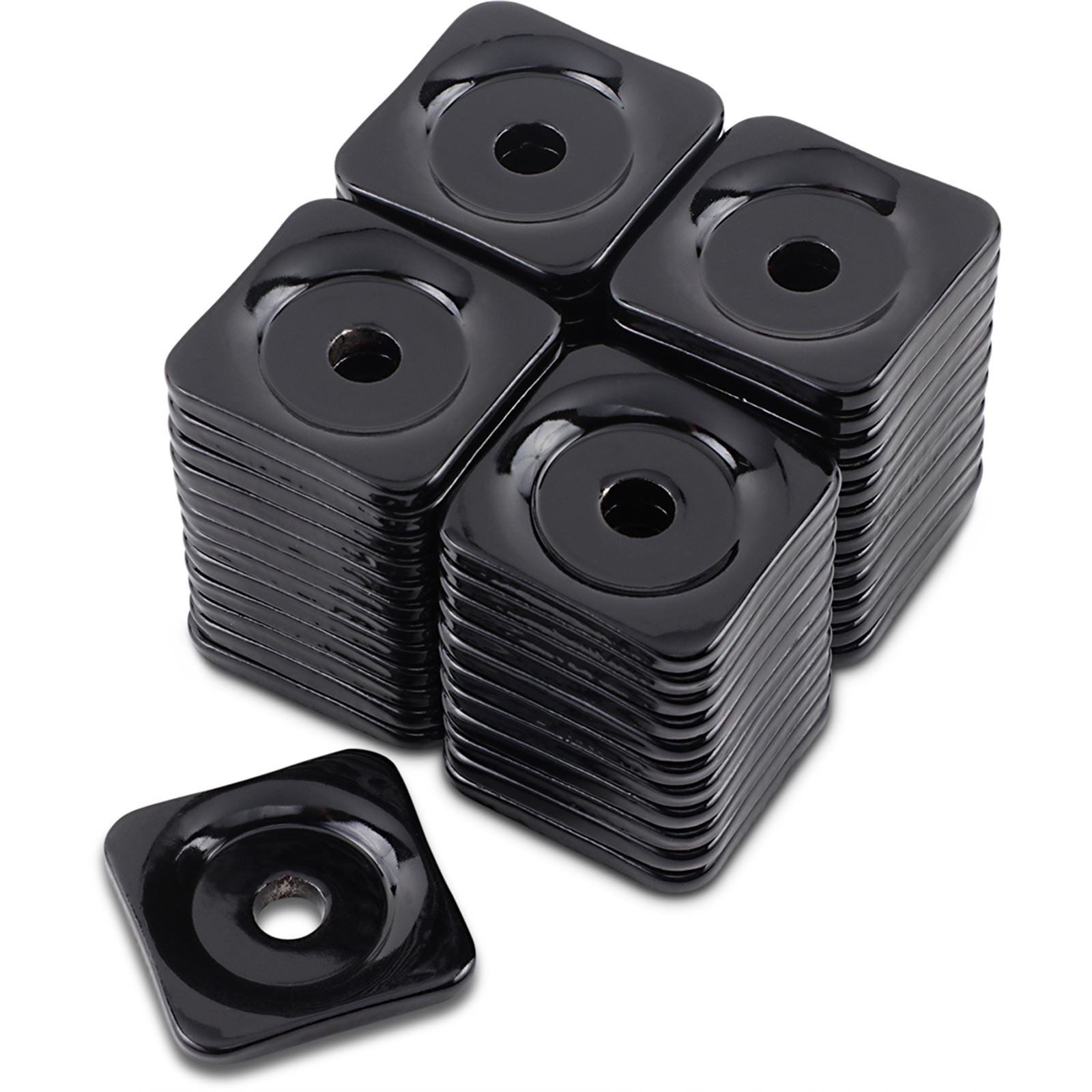 Woodys Support Plates - Black - Square - 48/Pack ASG-3810-48_497366