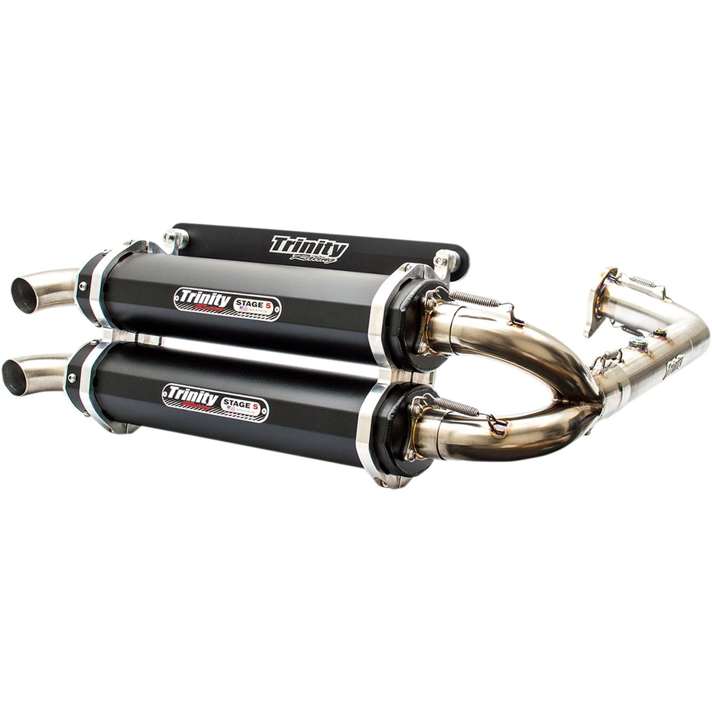 Trinity Racing Exhaust - Black - Dual [MPN: TR-4153D-BK]_485673