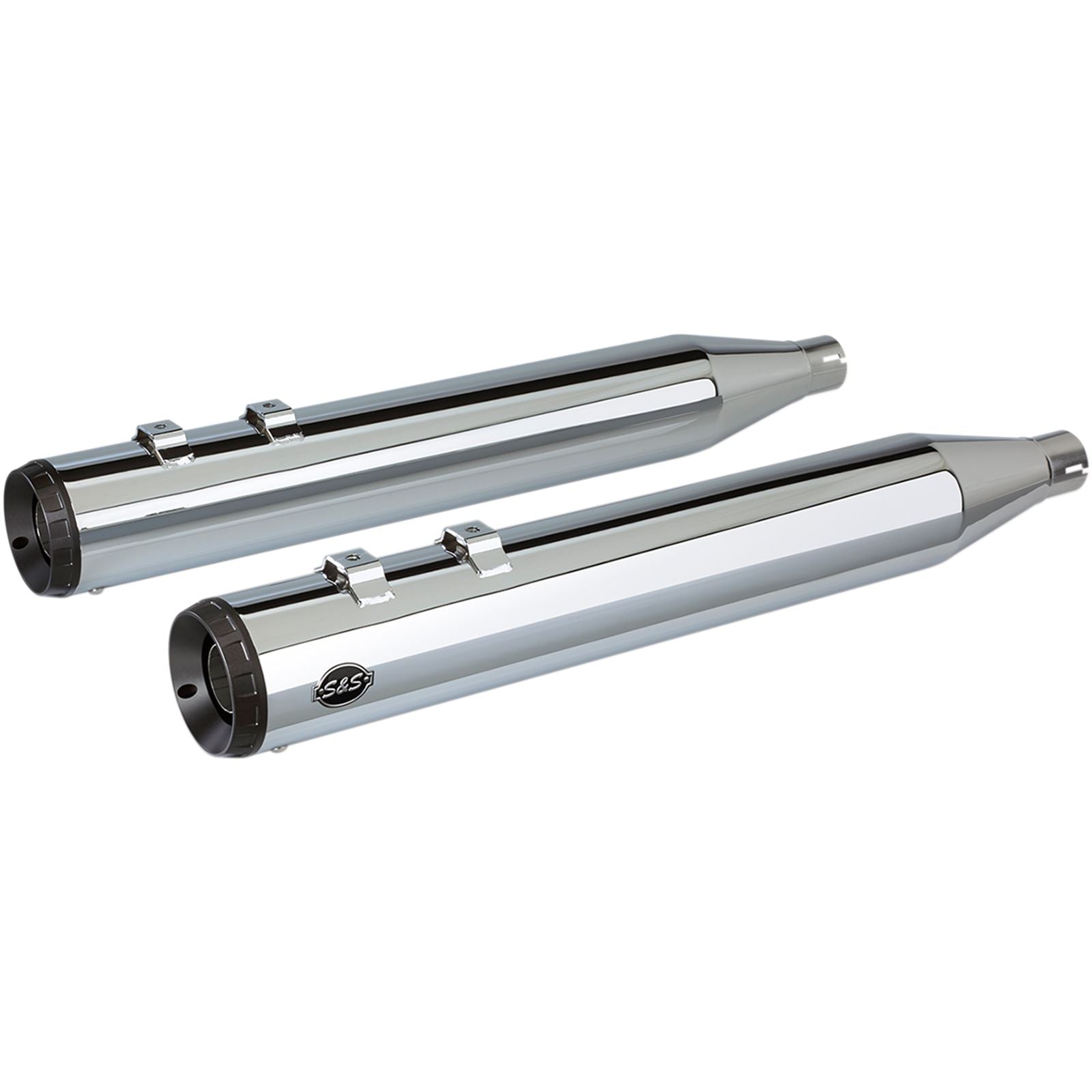 S&S Cycle Grand National Mufflers - Chrome - FLT '95-'16/Tri Glide '09-'19 550-0689_470033