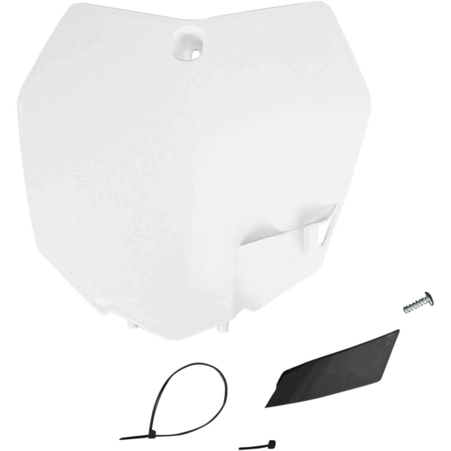 UFO Plastics Number Plate for KTM SX - White [MPN: KT04051-041]_486575