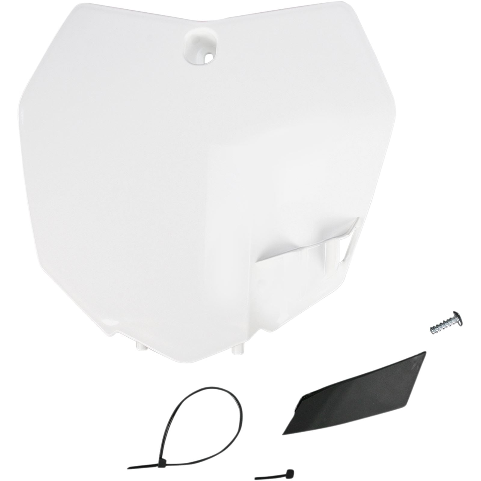 UFO Plastics Number Plate for KTM SX - White [MPN: KT04051-041]_486575