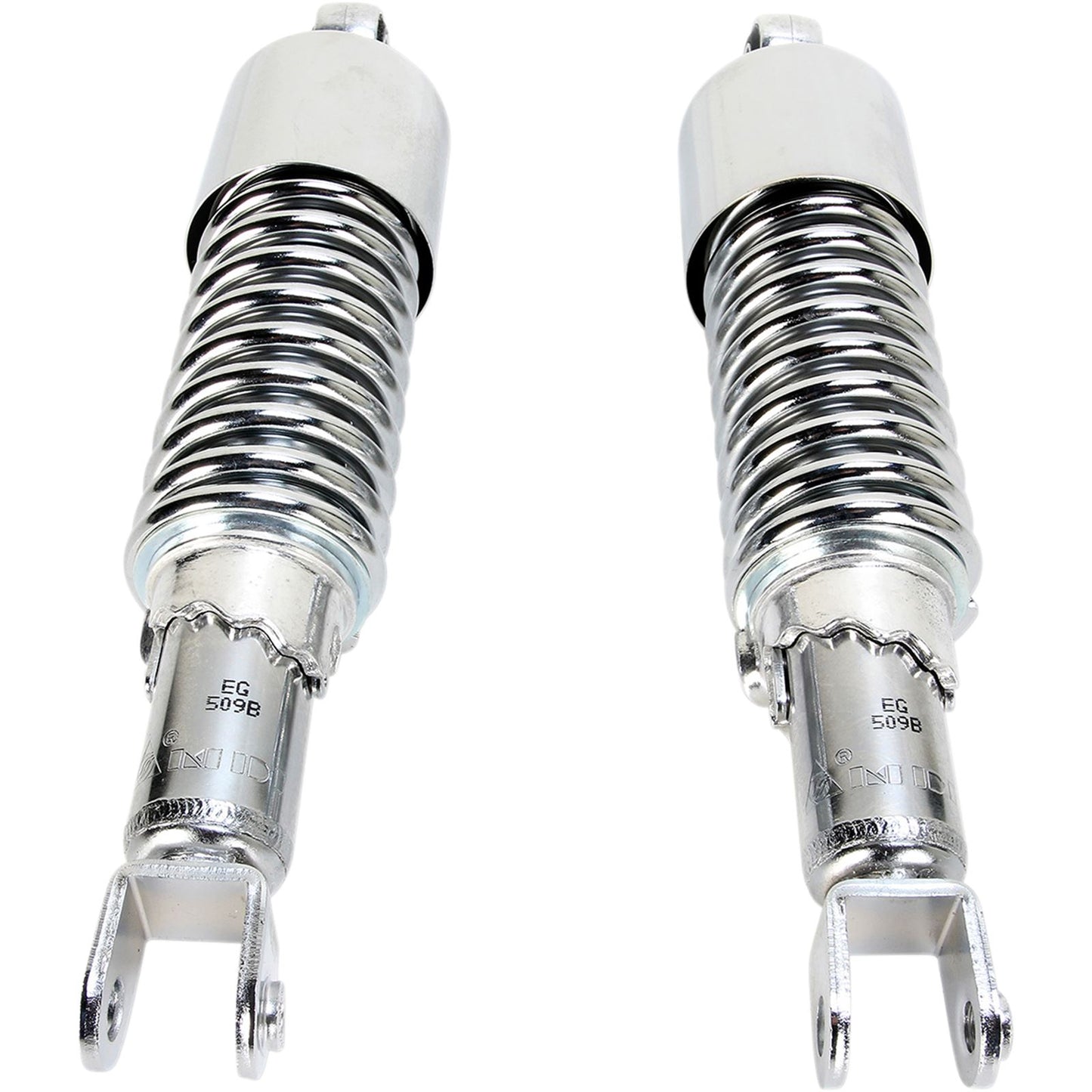 Emgo Custom Shorty Shocks with Shroud - Chrome Body/Chrome Spring Finish 17-05694_381626
