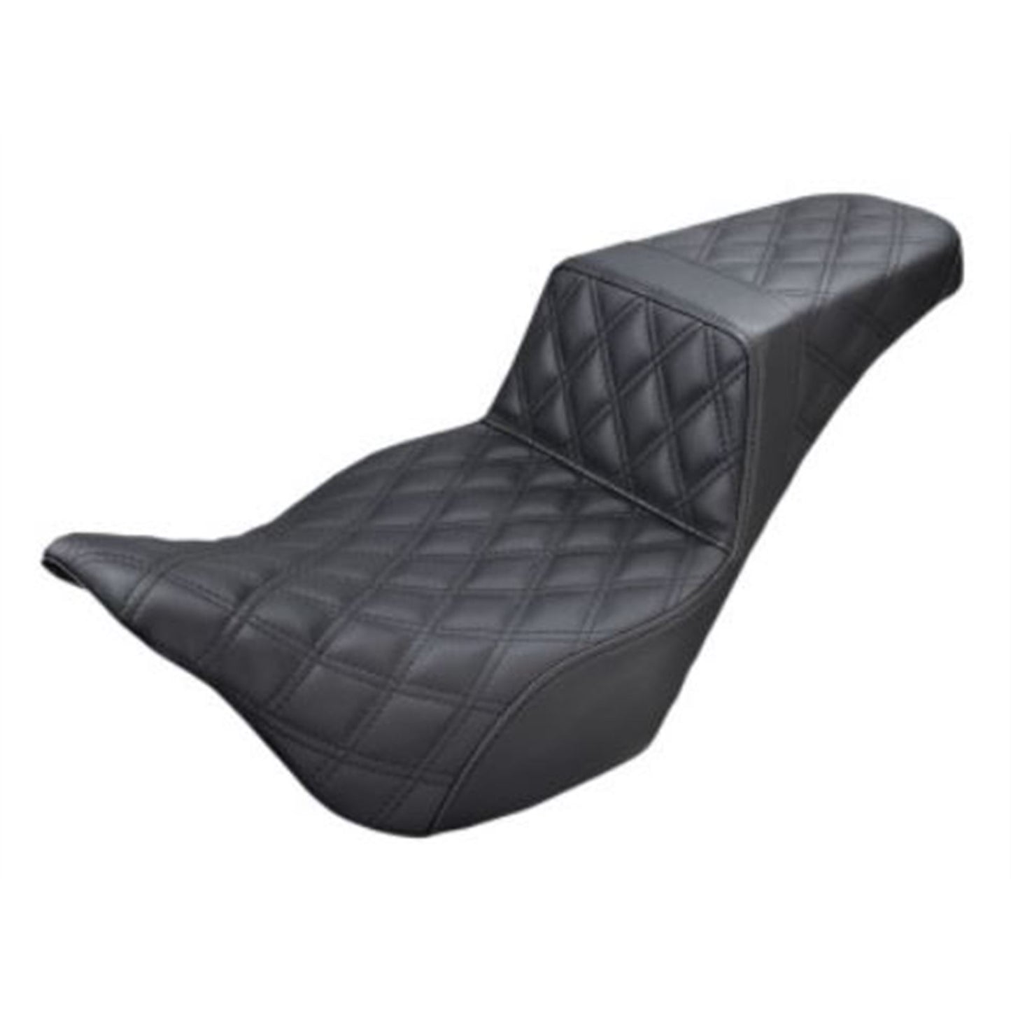 Saddlemen Step Up Seat - Lattice Stitched - Black - FLH 808-07B-175_639689