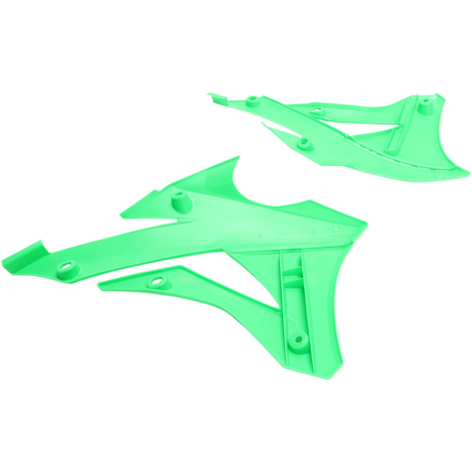 UFO Plastics Radiator Shroud - KX 85 '14-17 - Fluorescent Green [MPN: KA04728-AFLU]_486739