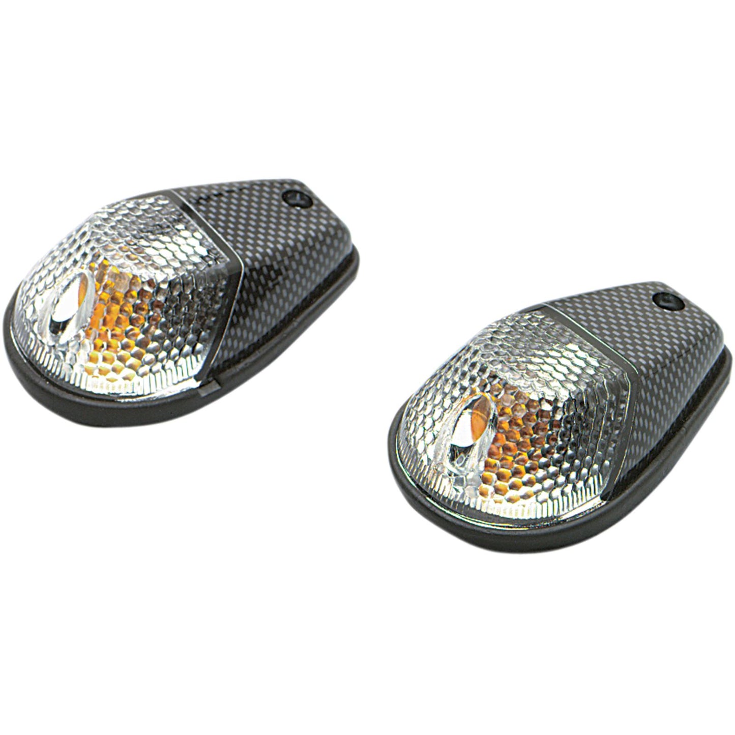 K&S Flush Mount Marker Lights - Carbon/Clear [MPN: 25-8015]_404981