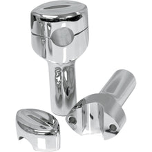 LA Choppers Hefty Smooth Handlebar Risers for 1-1/4" Handlebars - 4" - Chrome [MPN: LA-7404-04]_414794