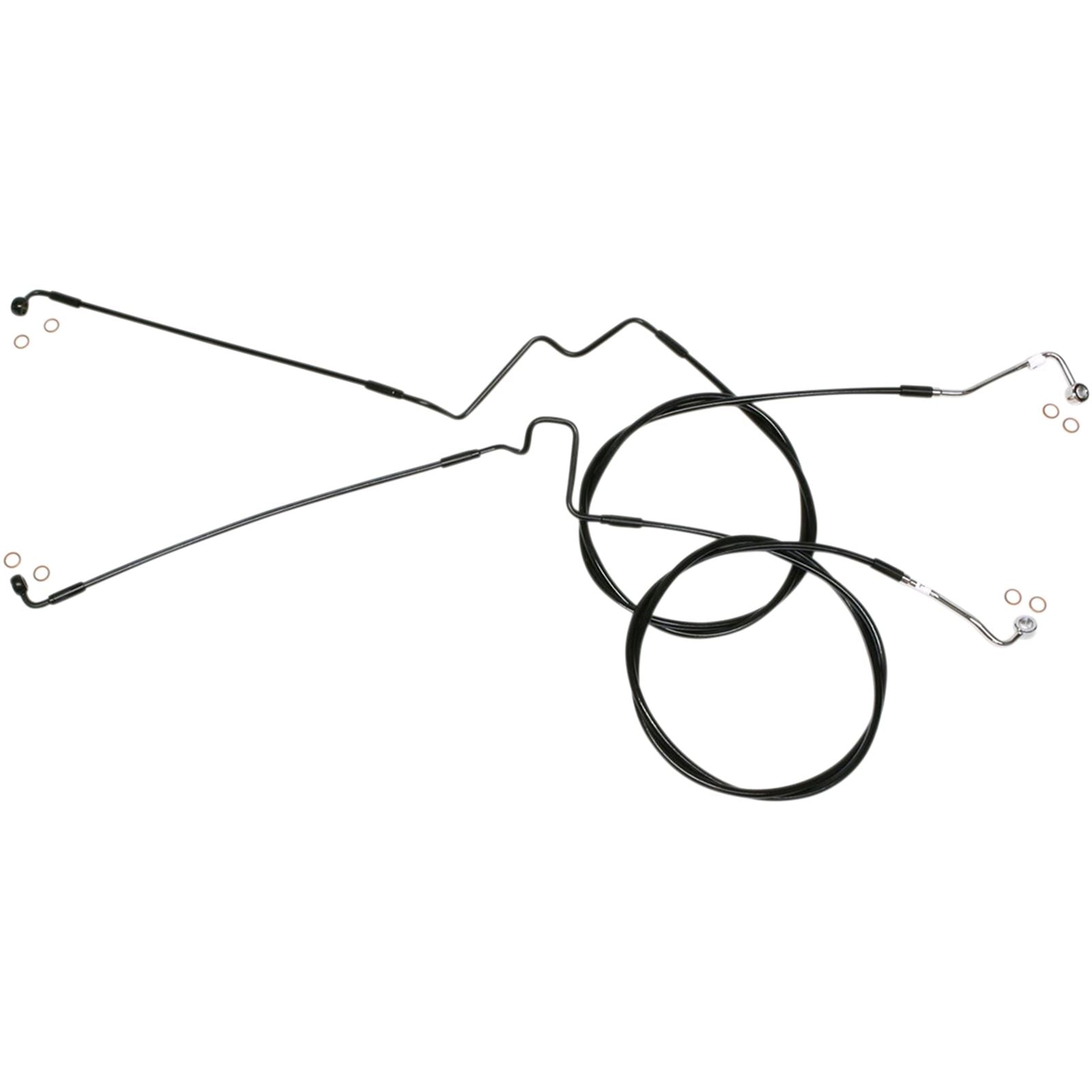 Magnum Lower Brake Line - Black/Black Fittings - Touring [MPN: SBB1116-00]_423032