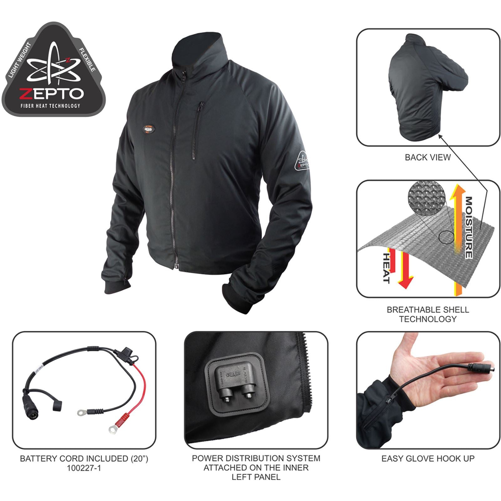 Gears Gen X-4 Heated Jacket Liner - Black_390621