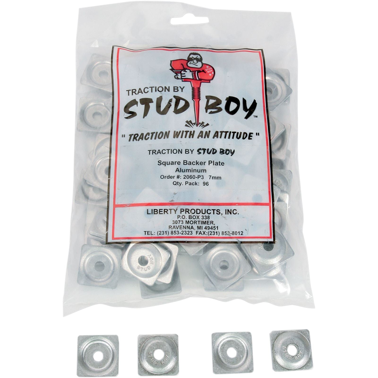 Stud Boy Backer Plates - Aluminum - 7mm - 96/Pack 2060-P3_476731