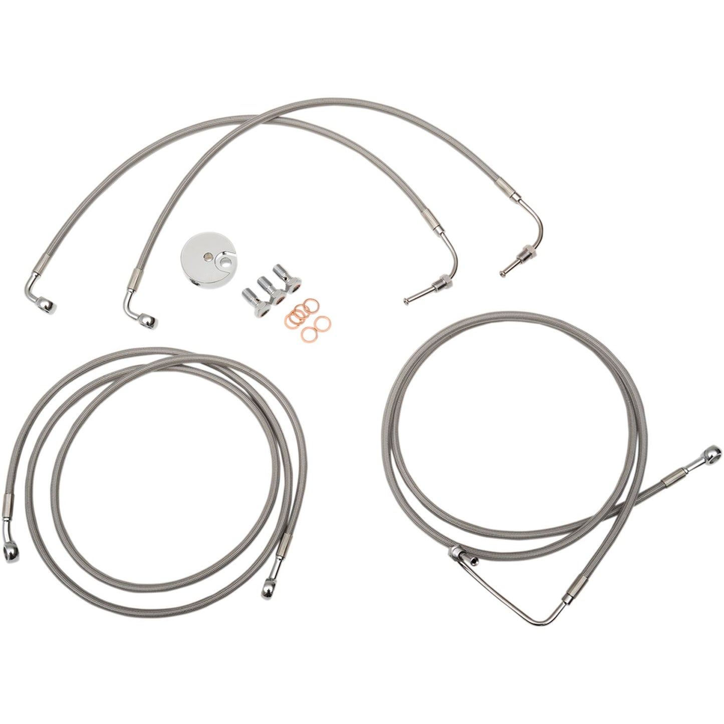 LA Choppers Stainless Steel Brake Lines fits Harley-Davidson Road Glide ABS [MPN: LA-8050B19]_416501