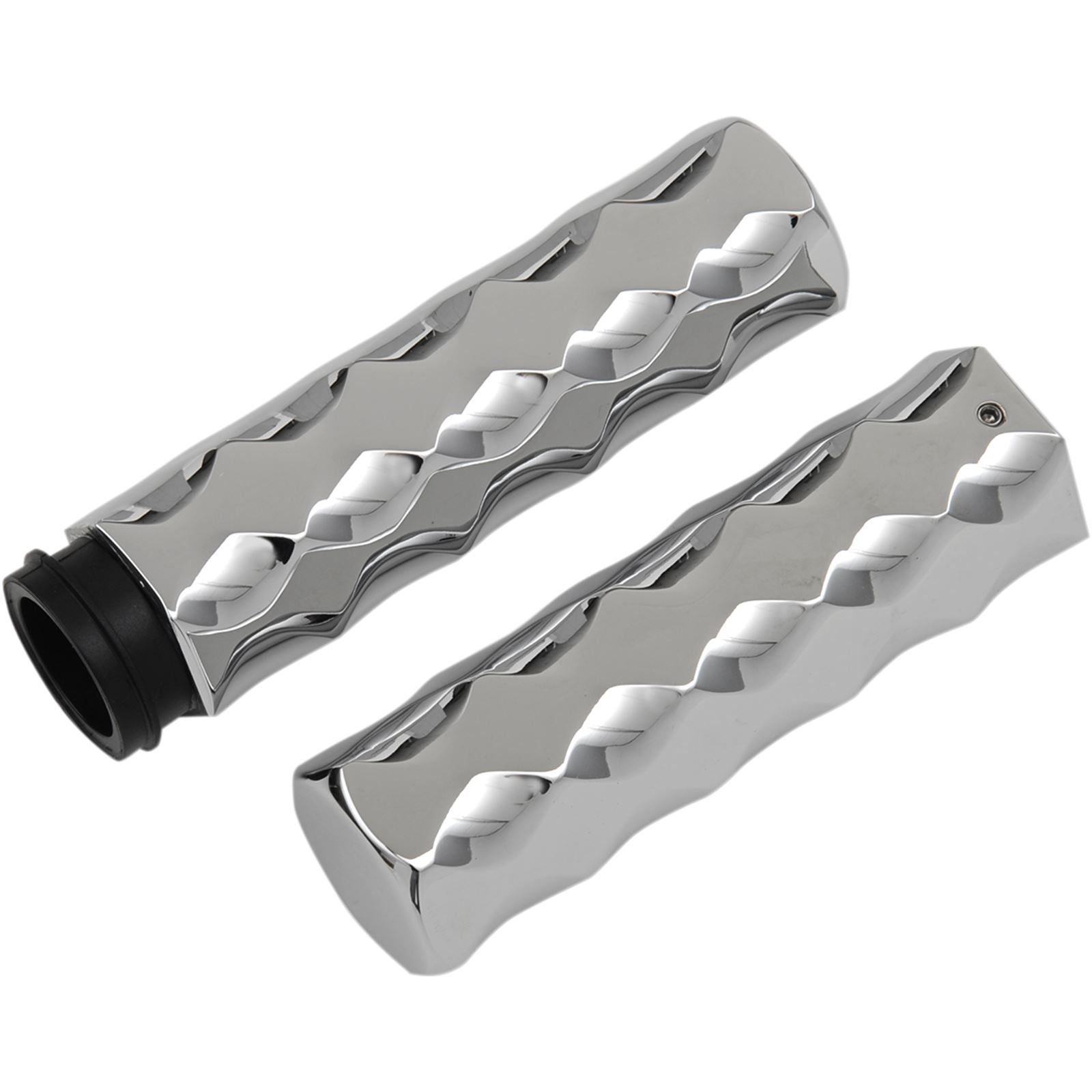 LA Choppers Chrome Hex Grips for Throttle-by-Wire [MPN: LA-7491-00]_415793