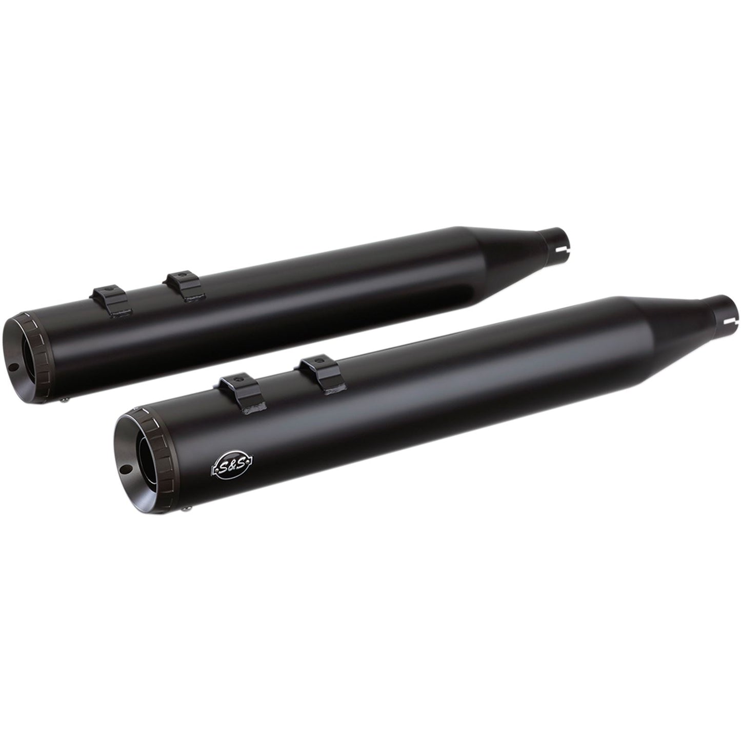 S&S Cycle Grand National Mufflers - Black - FLT '95-'16/Tri Glide '09-'19 550-0690_470034