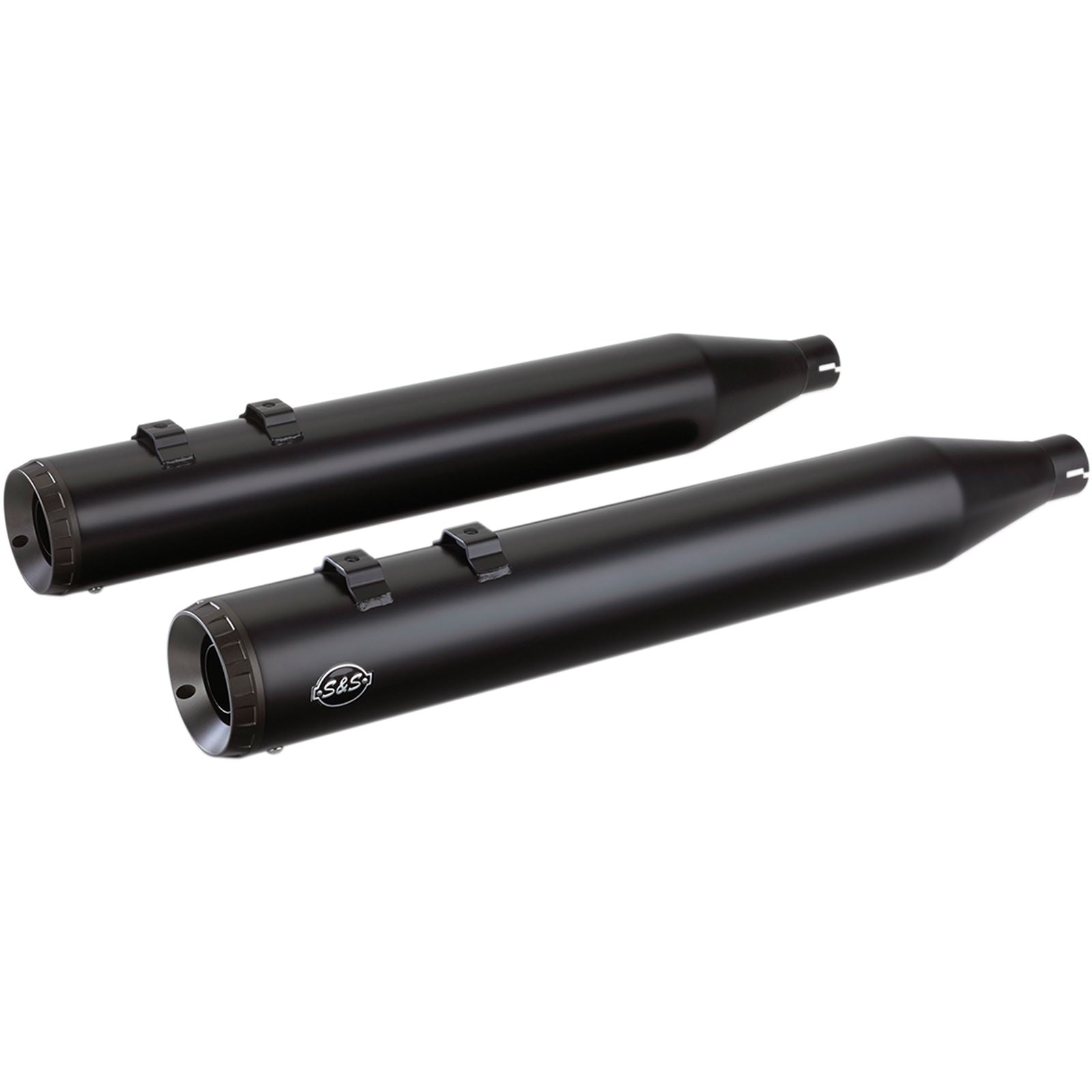 S&S Cycle Grand National Mufflers - Black - FLT '95-'16/Tri Glide '09-'19 550-0690_470034