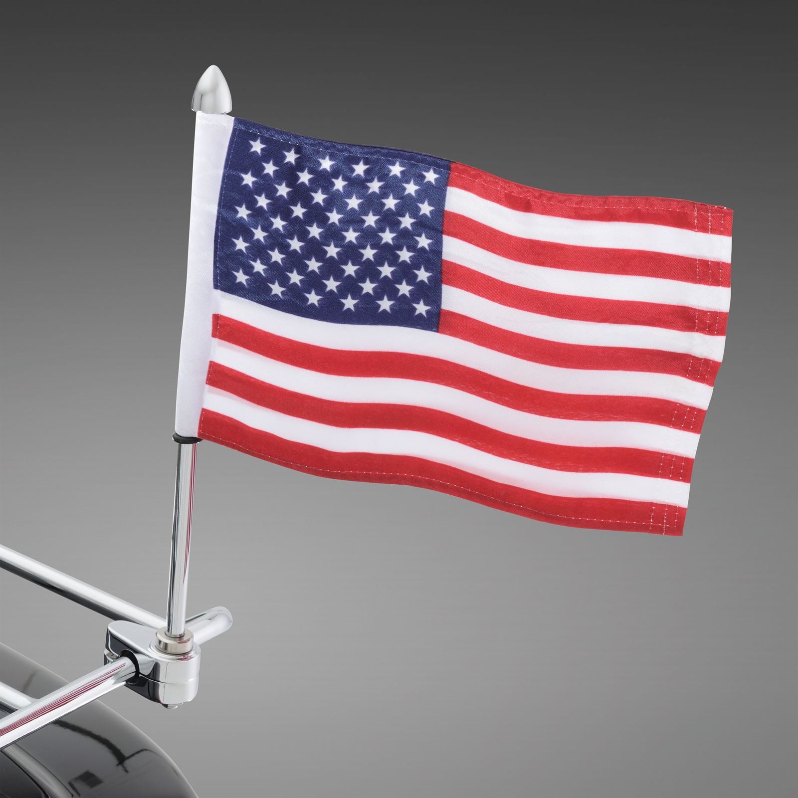 Show Chrome 12" Flag Pole with Flag - Tubular Mount 4-248A_768519