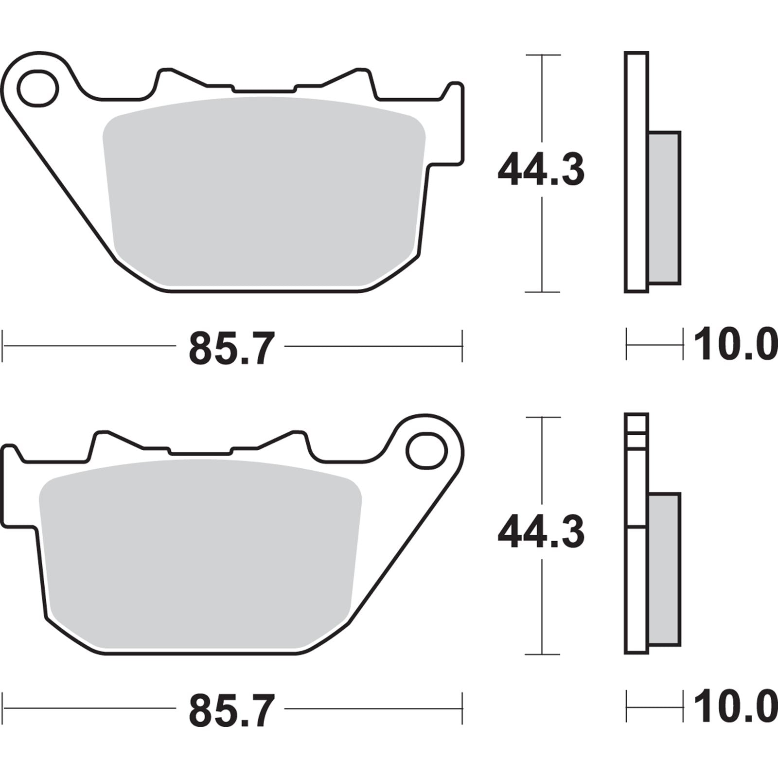 SBS Street Excel Brake Pads - Sportster [MPN: 808H.LS]_471120