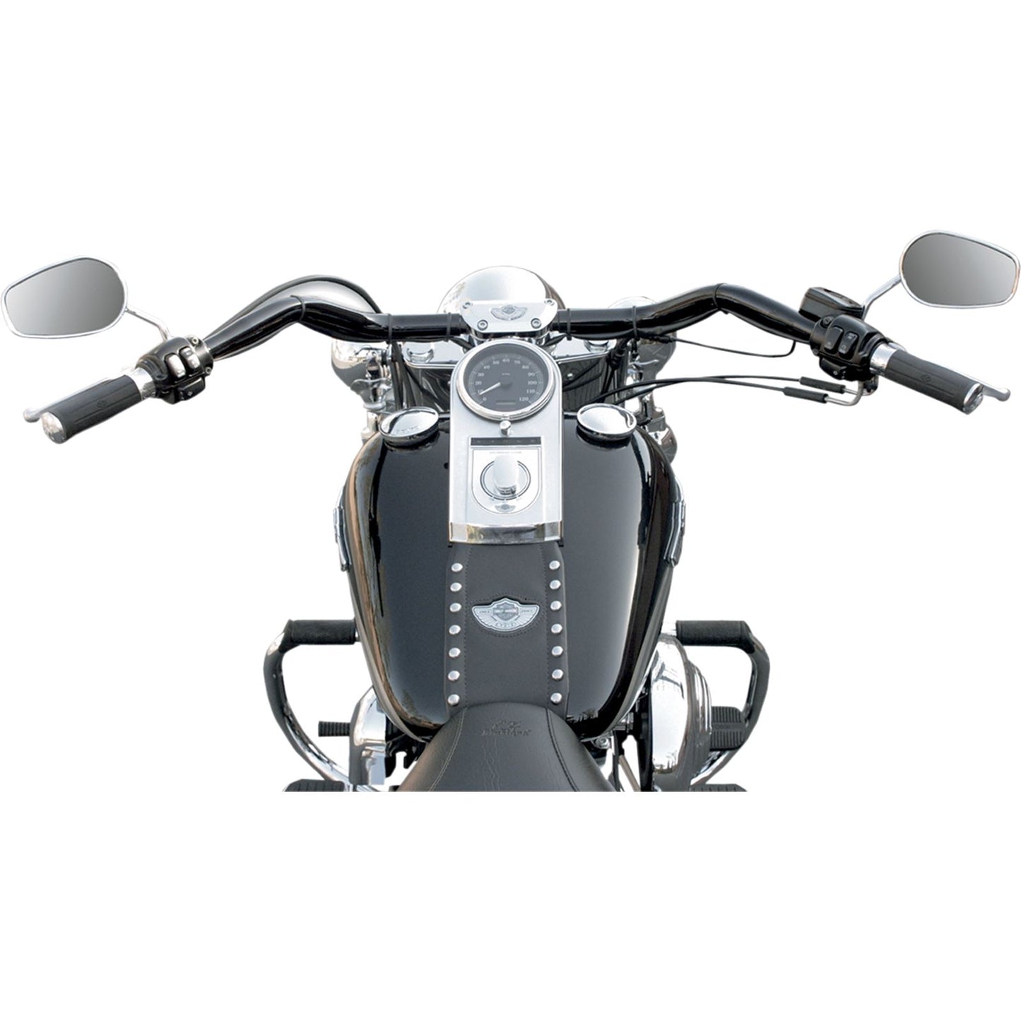 LA Choppers Black Big Johnson Handlebar with  Dimples [MPN: LA-7303-01B]_414004