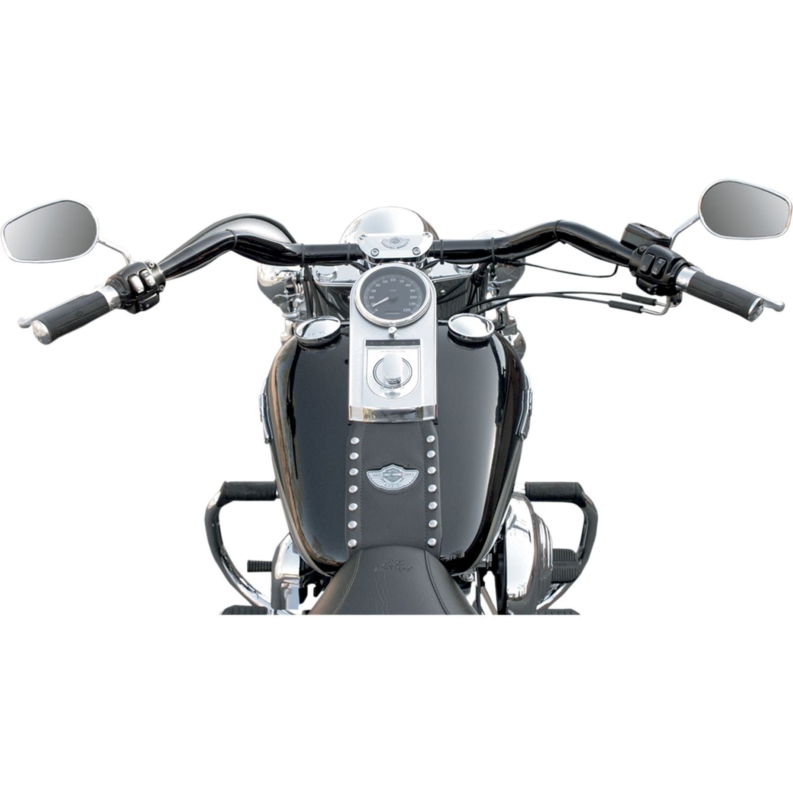 LA Choppers Black Big Johnson Handlebar with  Dimples [MPN: LA-7303-01B]_414004