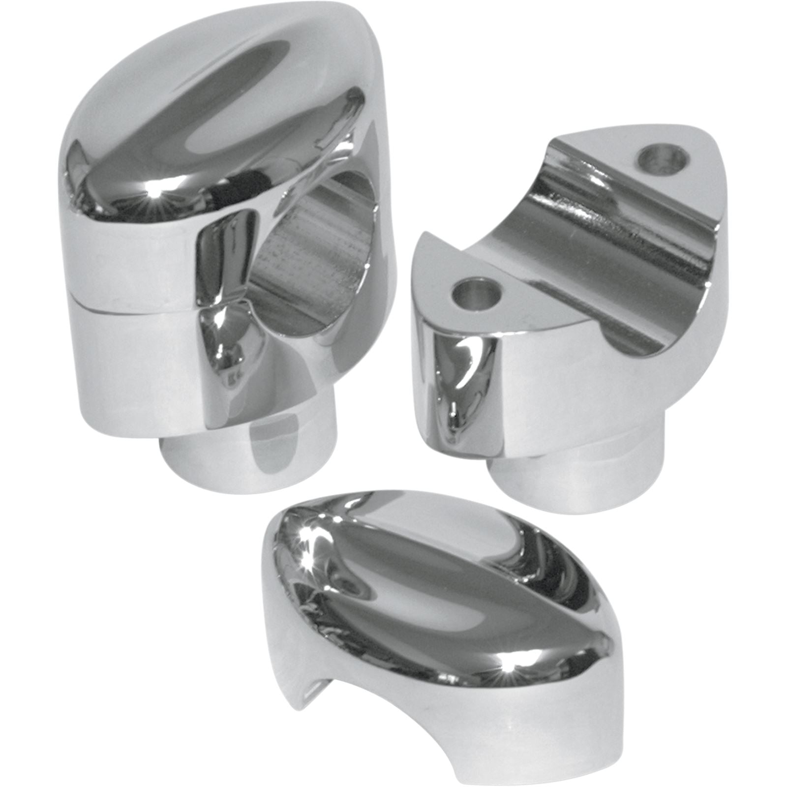 LA Choppers Chrome 1-1/2" Smooth Risers for 1-1/4" Handlebars [MPN: LA-7404-01]_414792