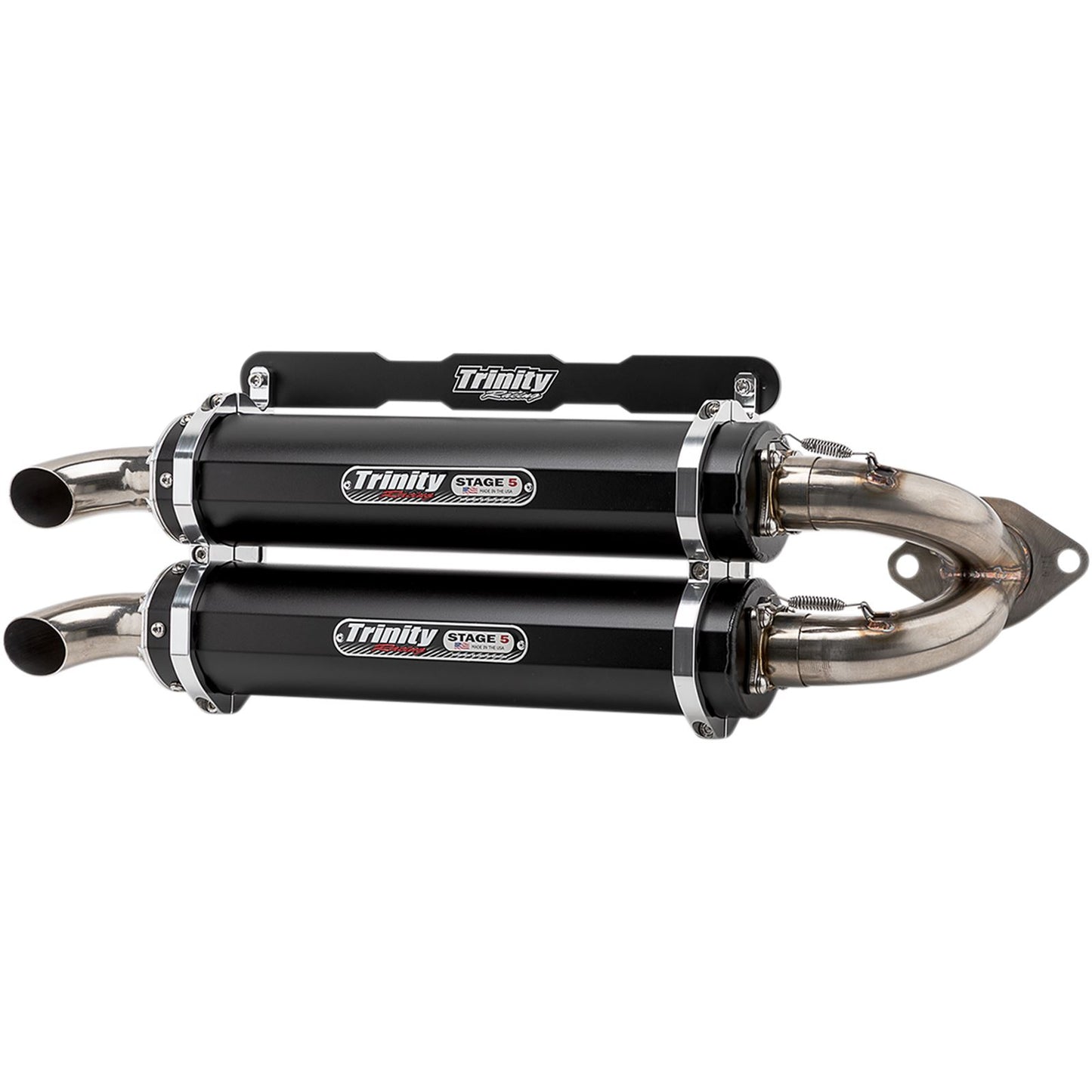 Trinity Racing Muffler - Black - Dual [MPN: TR-4165S-BK]_485756