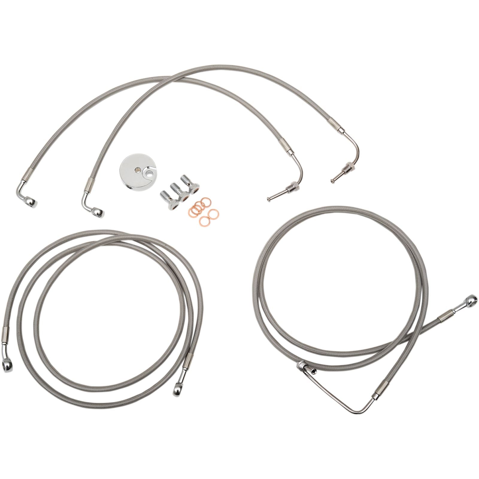 LA Choppers Stainless Steel Brake Lines - Touring ABS [MPN: LA-8051B16]_416511